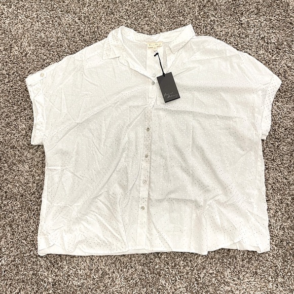 Jane and Delancey Tops - Jane And Delancey Women's  Short Sleeve Button Front Top Size 2X